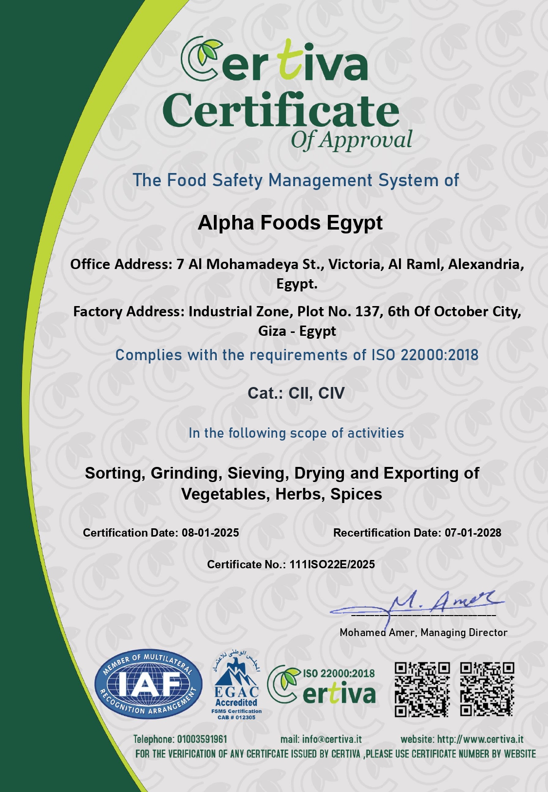 certificate